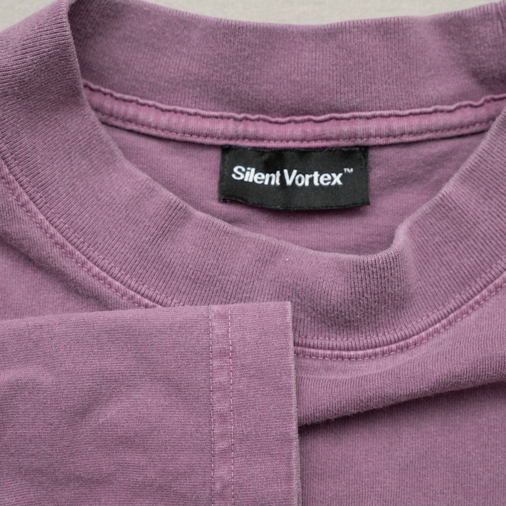 Silent Vortex Faded Purple Like Water Oversized Heavyweight T Shirt XL - Picture 4 of 7